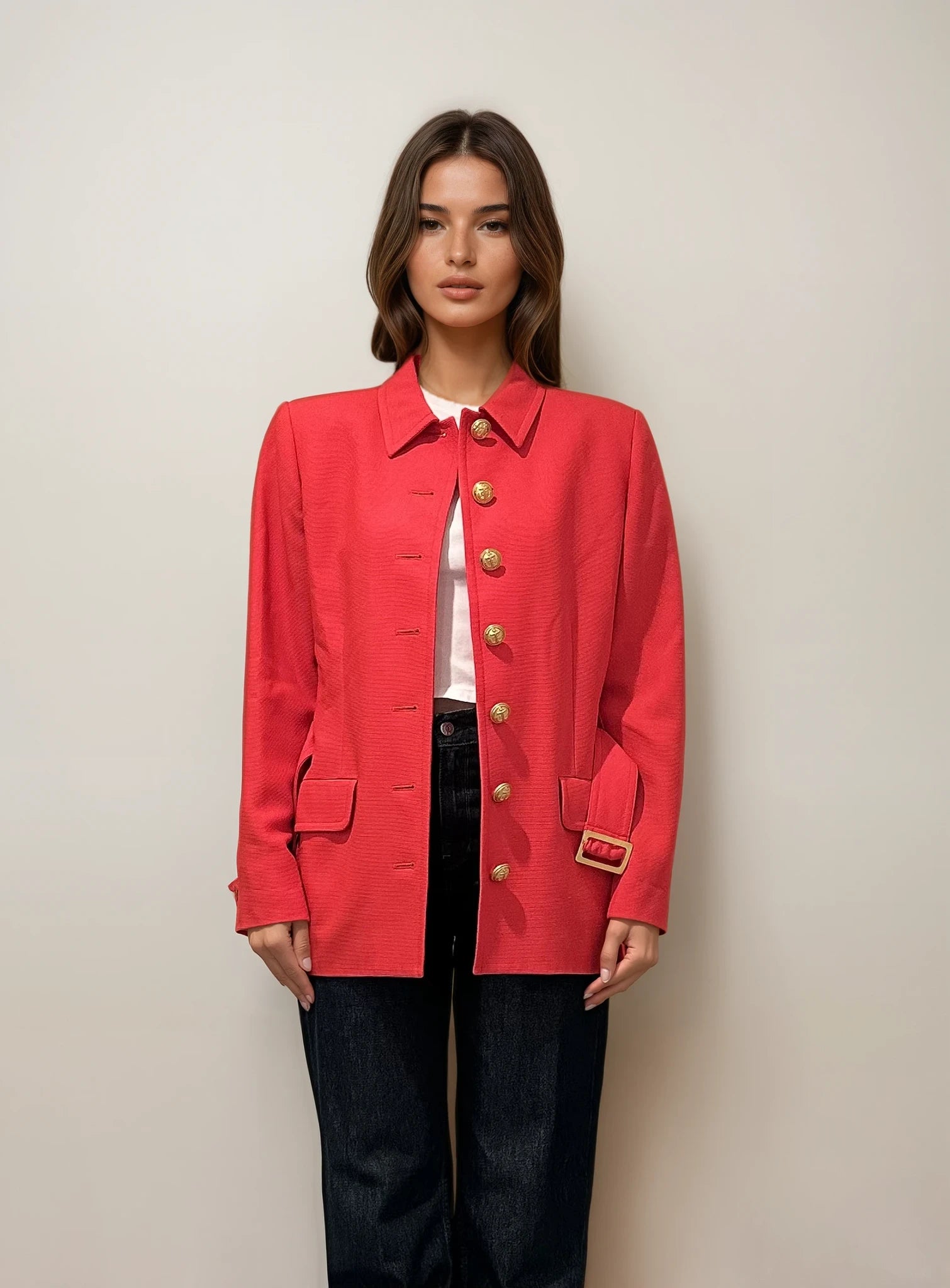 YSL Orange Blazer