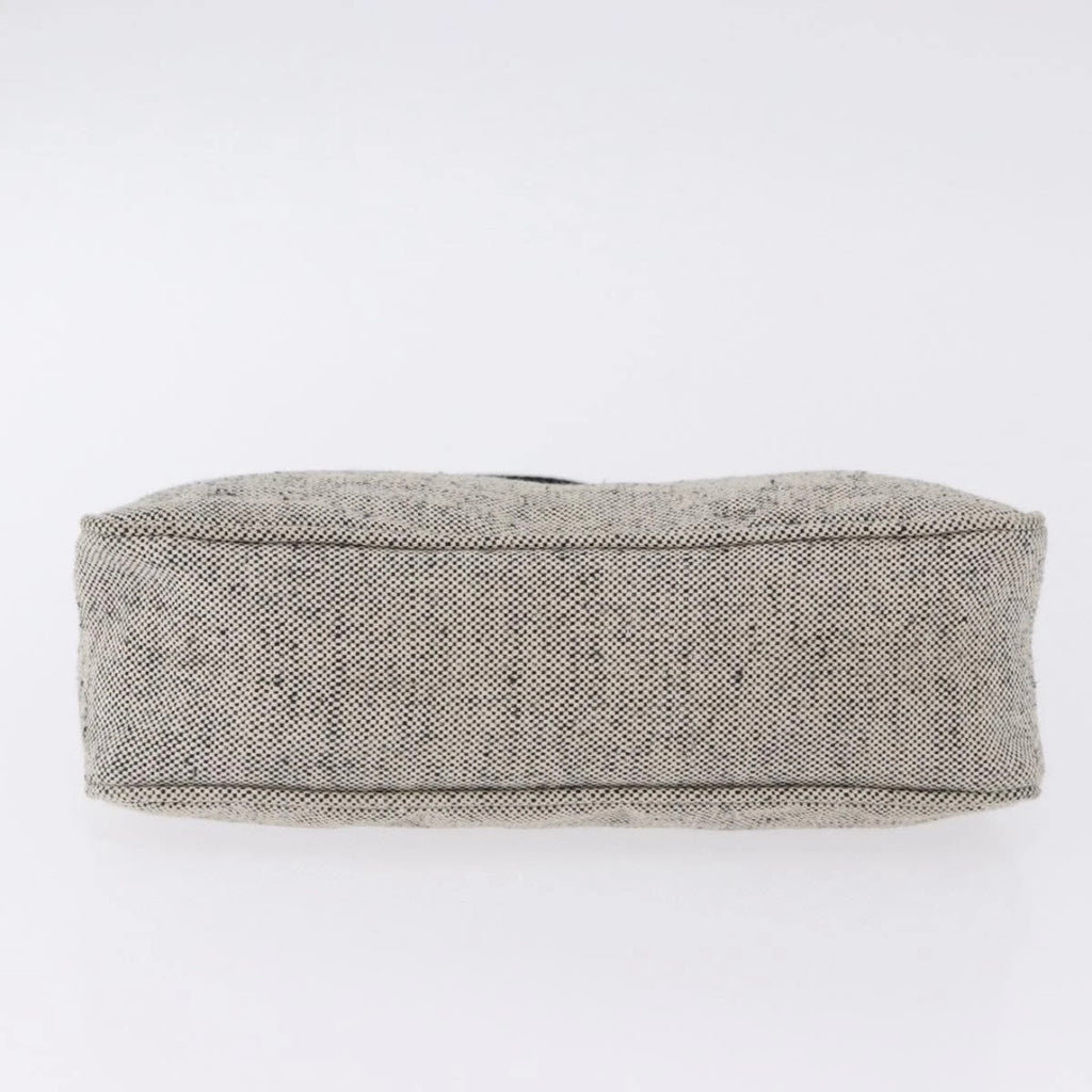 Prada Light Grey Canvas Shoulder Bag