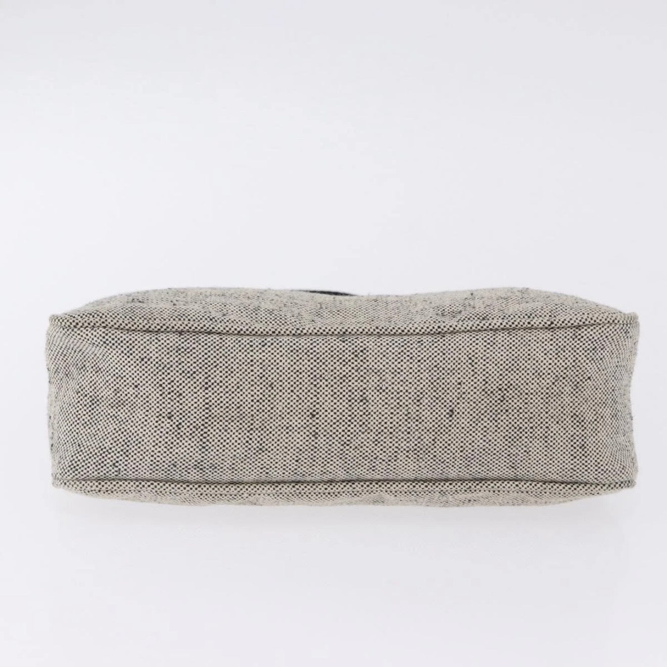 Prada Light Grey Canvas Shoulder Bag