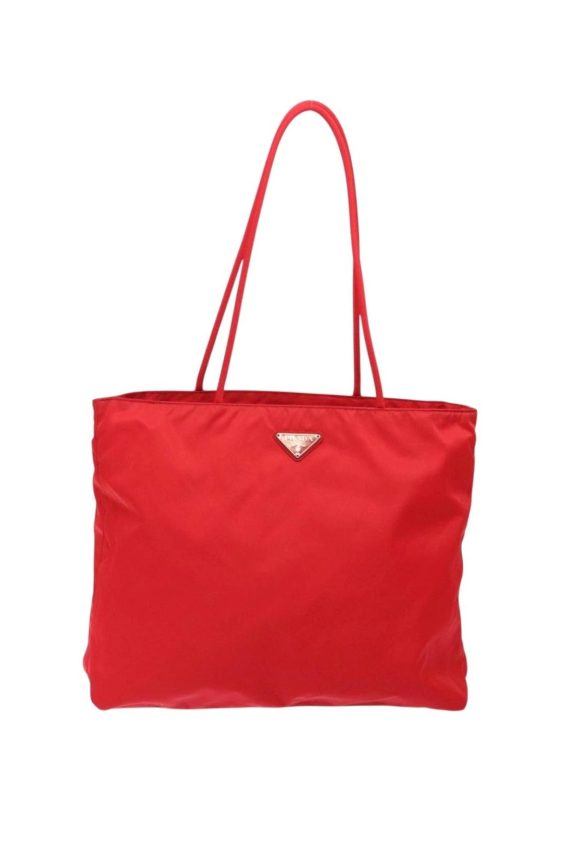 Prada Red Nylon Tote