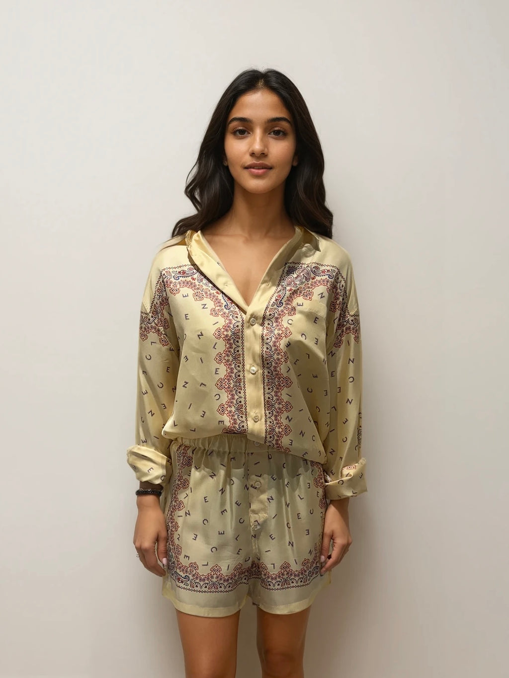 Celine Cream Monogram Shorts