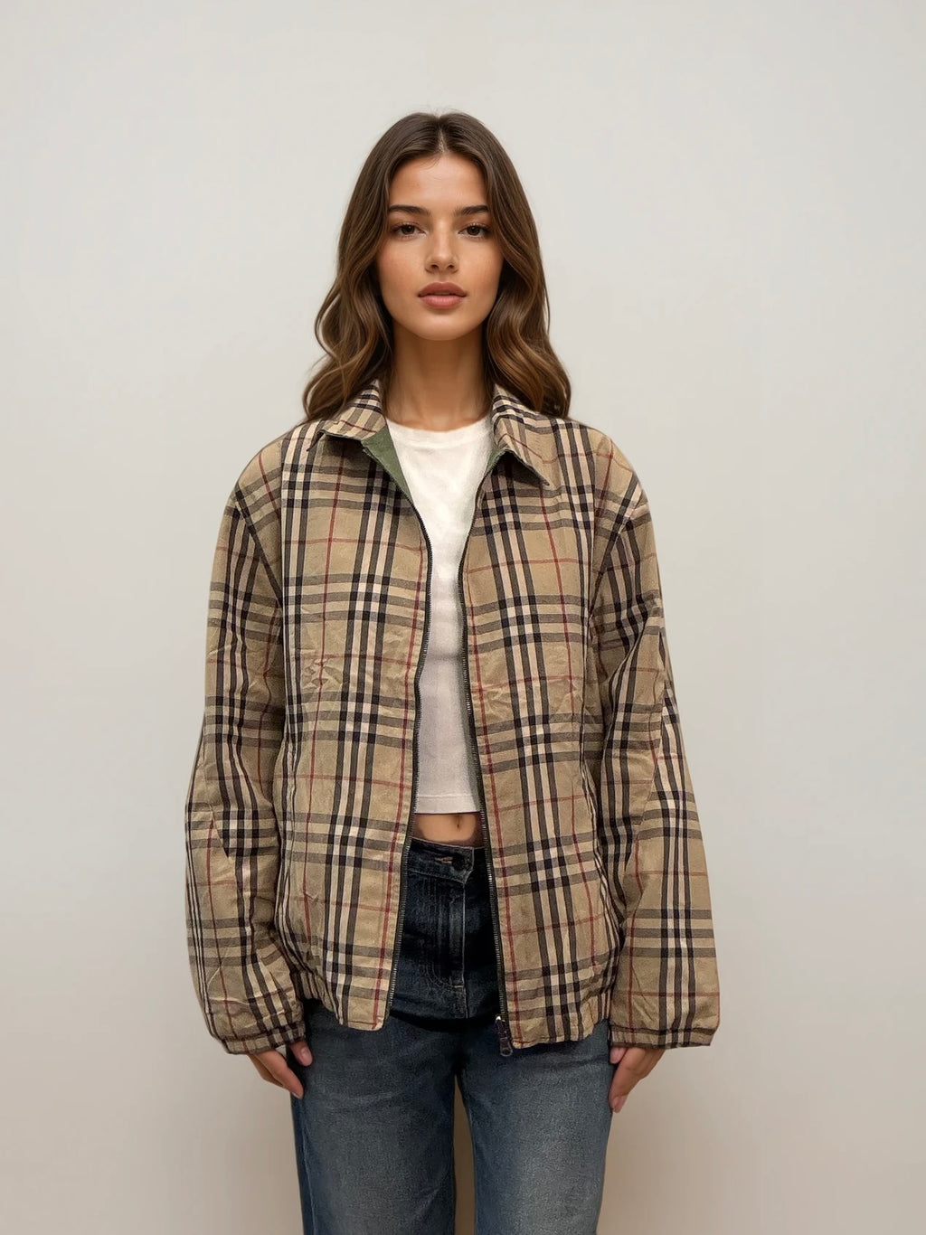 Burberry Checked Reversible Bomber