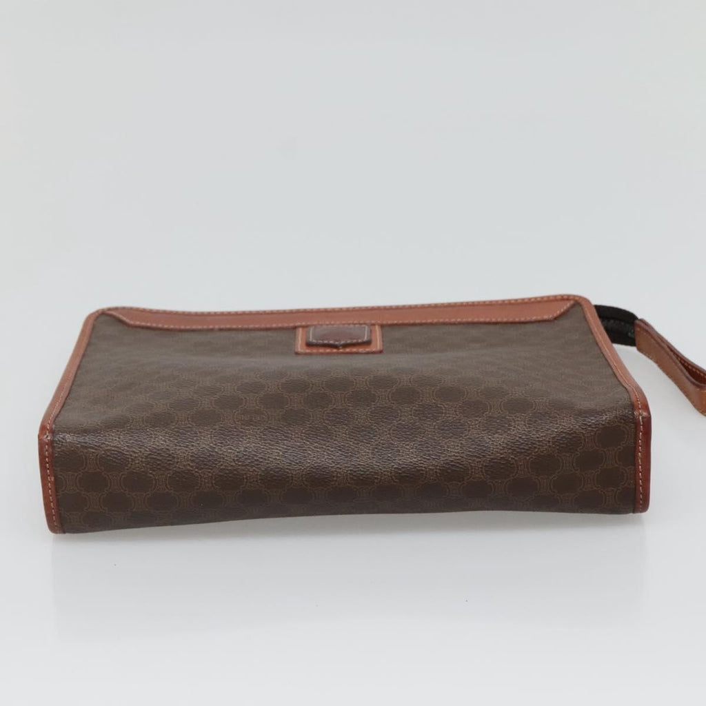 Celine Monogram Brown Leather Clutch
