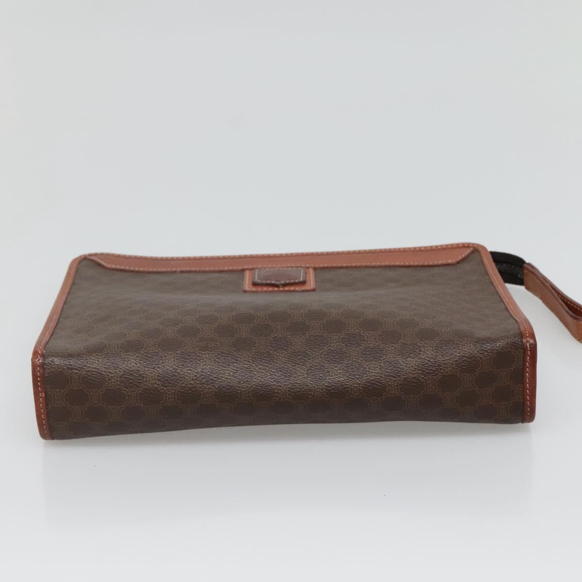 Celine Monogram Brown Leather Clutch