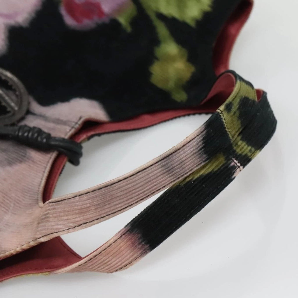 Valentino Corduroy Flower Printed Handbag