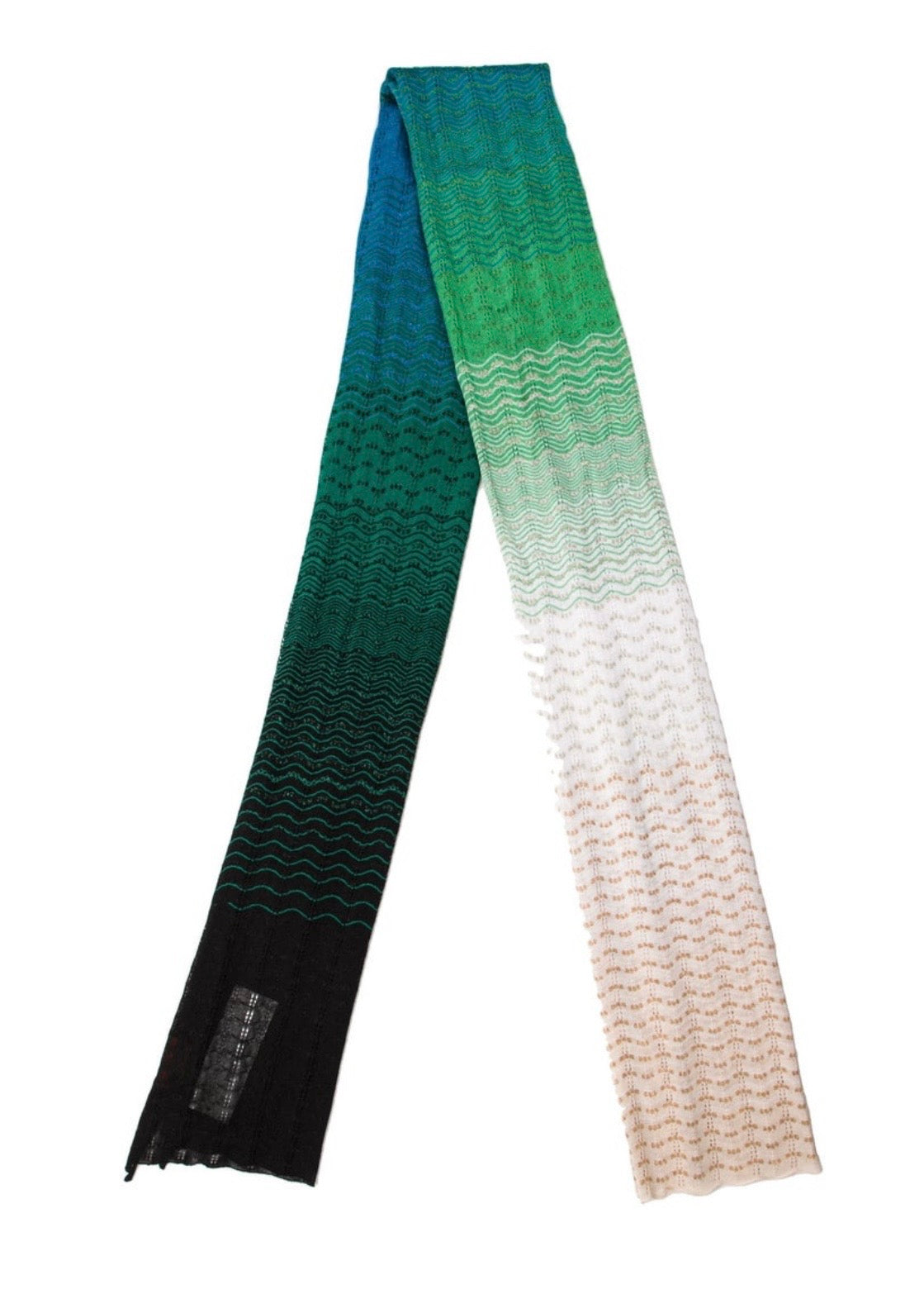 Missoni White and Blue Ombre Scarf/Sarong