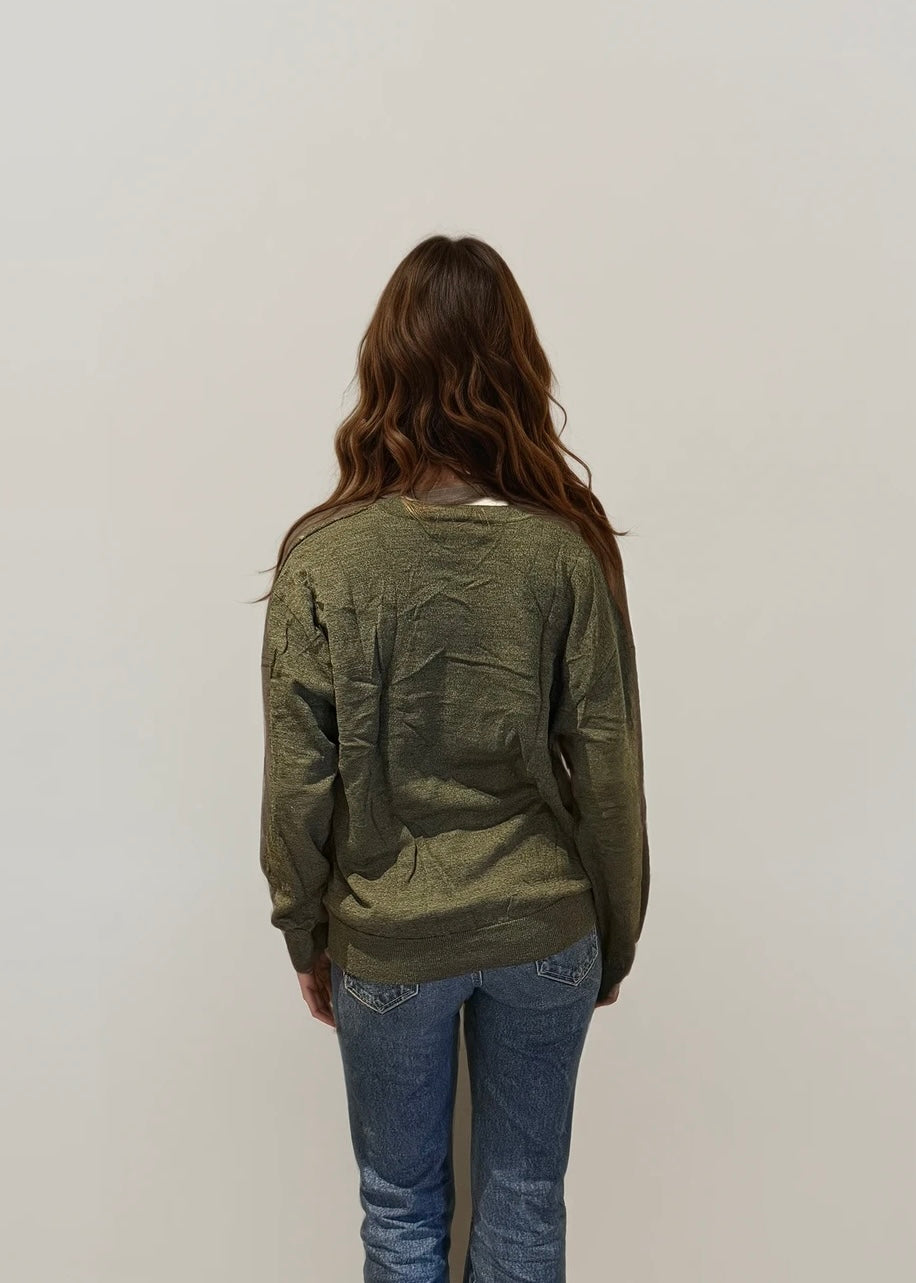 YSL Green Striped Cardigan