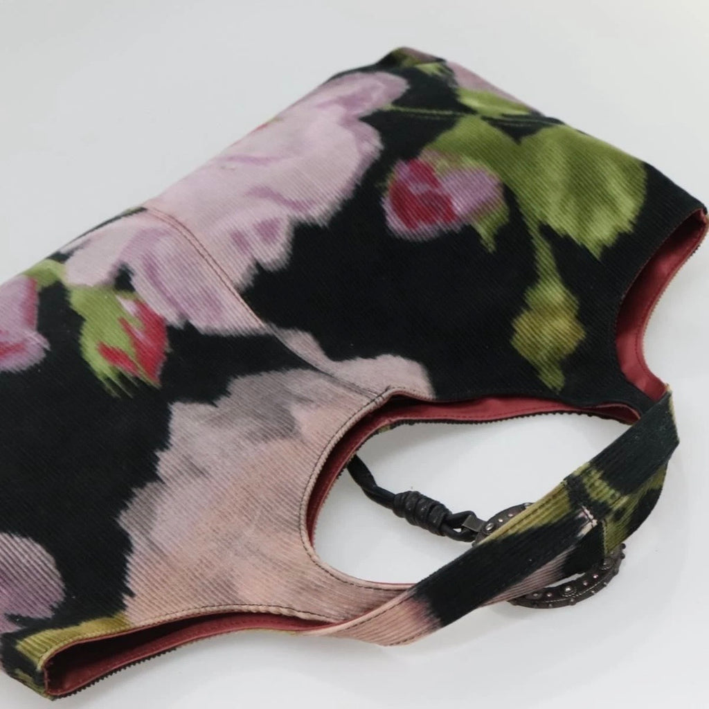 Valentino Corduroy Flower Printed Handbag