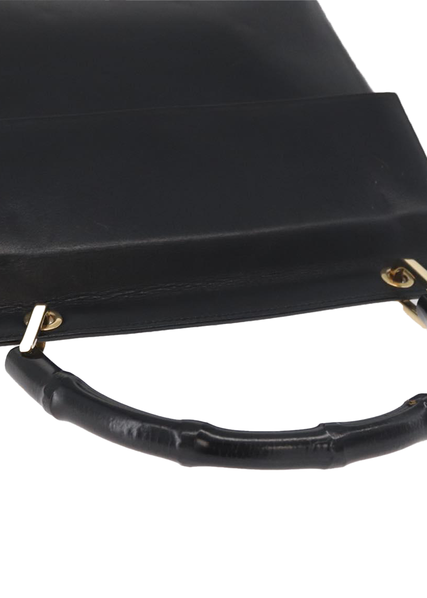 Gucci Black Bamboo Handbag