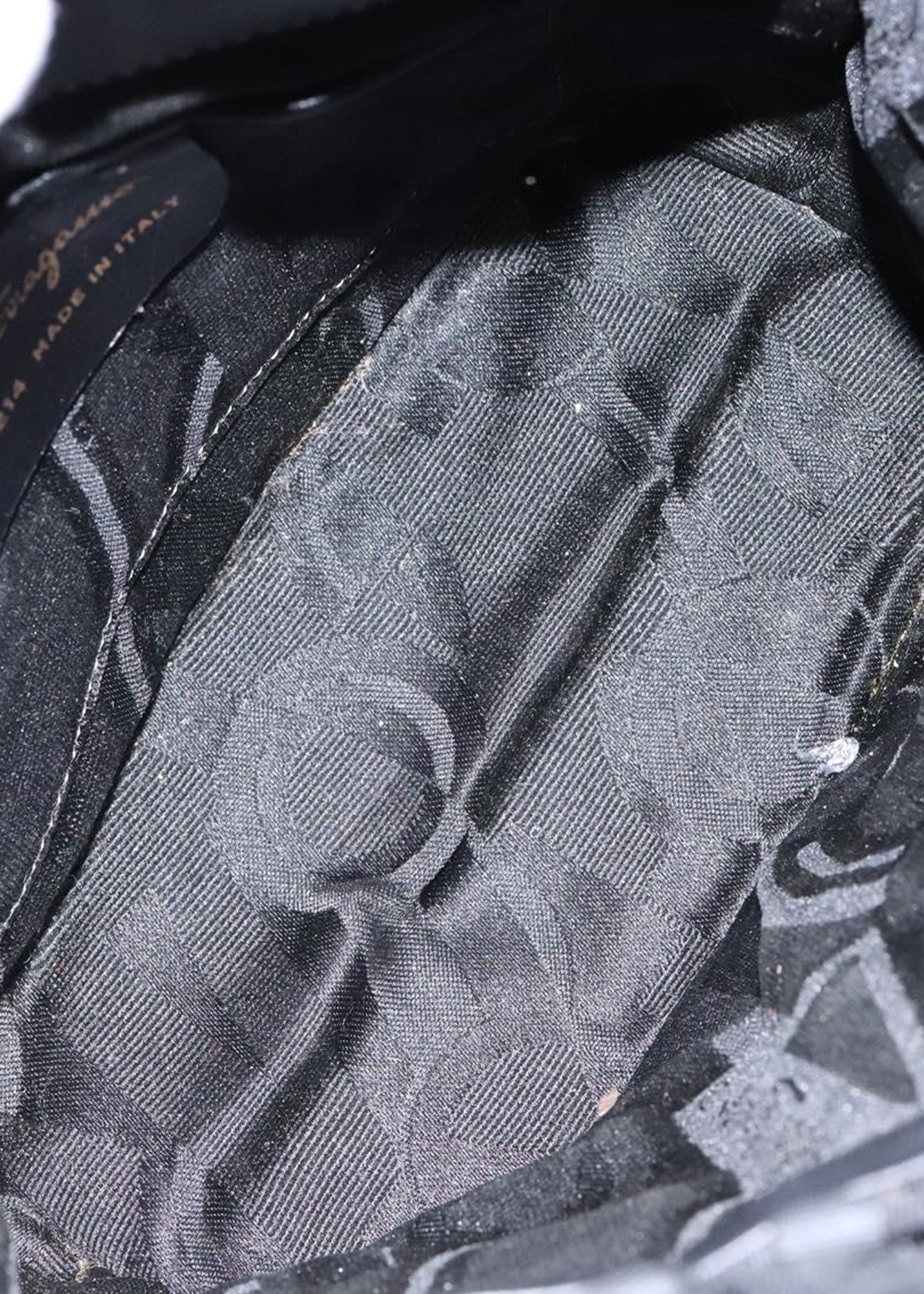 Ferragamo Black Woven Tote