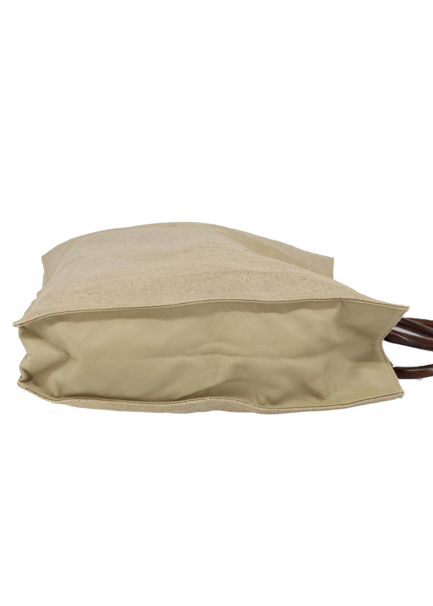 Chanel Tan and Wood Handbag
