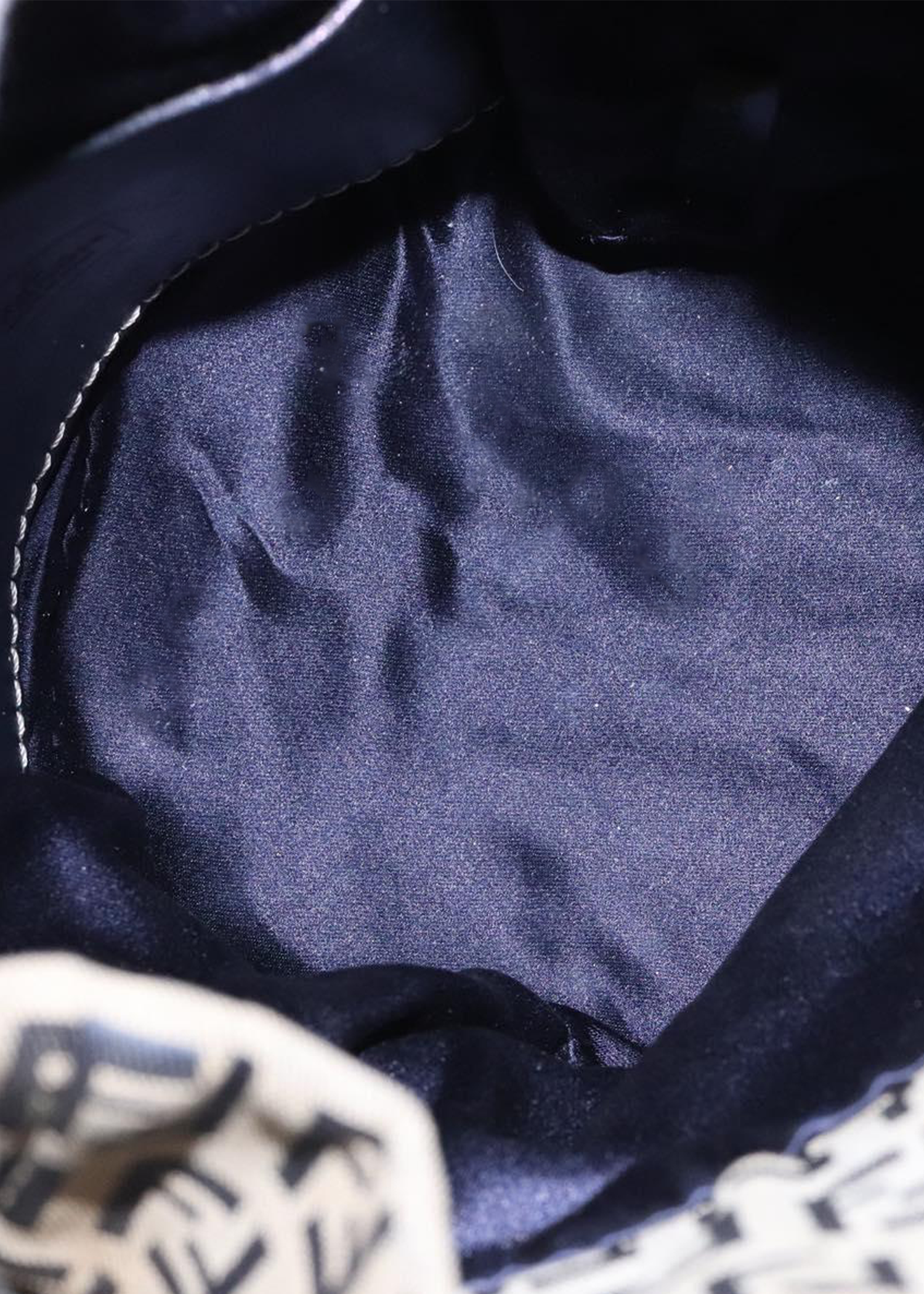 Fendi Navy Zucchino Bucket Bag