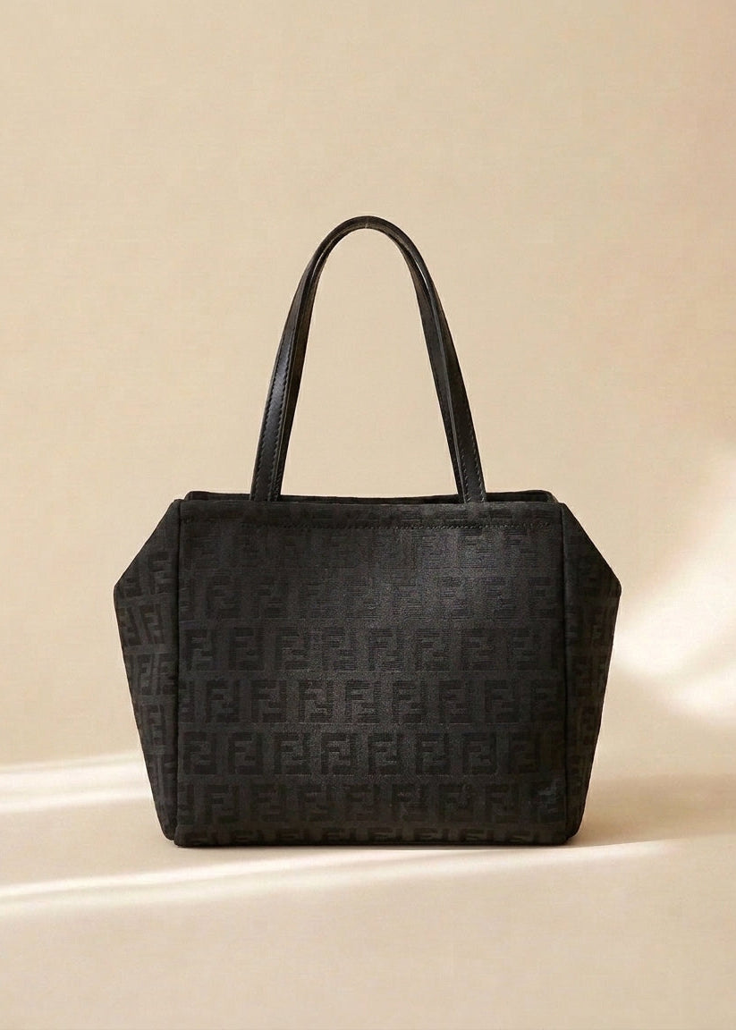 Fendi Zucchino Black Handbag