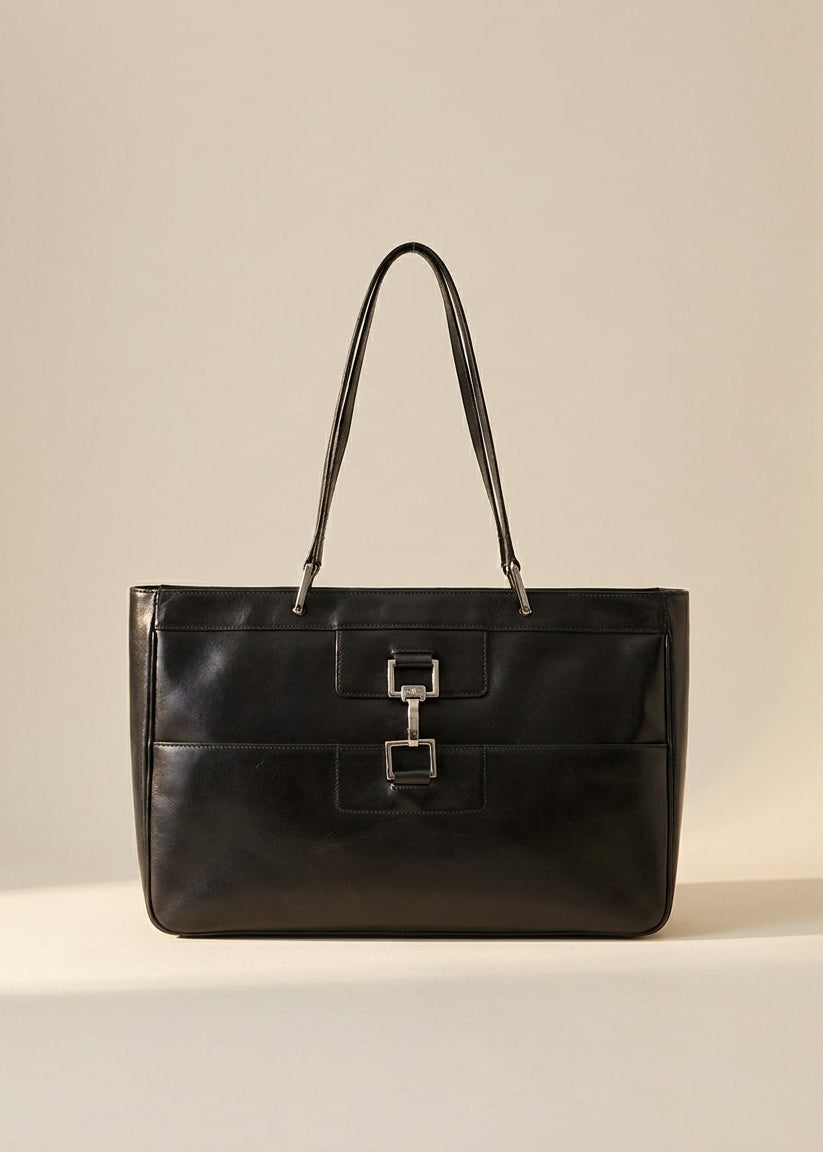 Gucci Black Leather Shoulder Bag