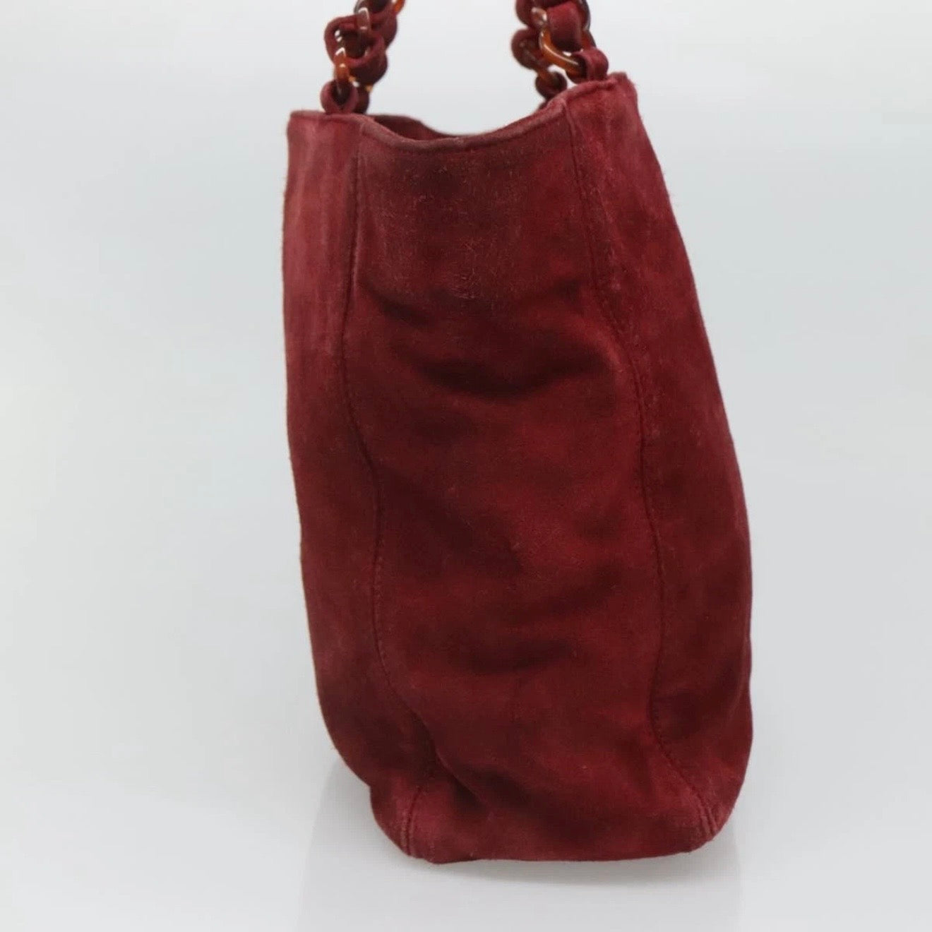 Chanel Red Suede Tote