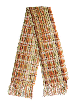 Missoni Tan and Red Scarf