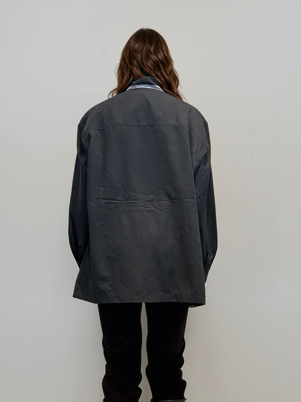 YSL Dark Grey Zip Bomber