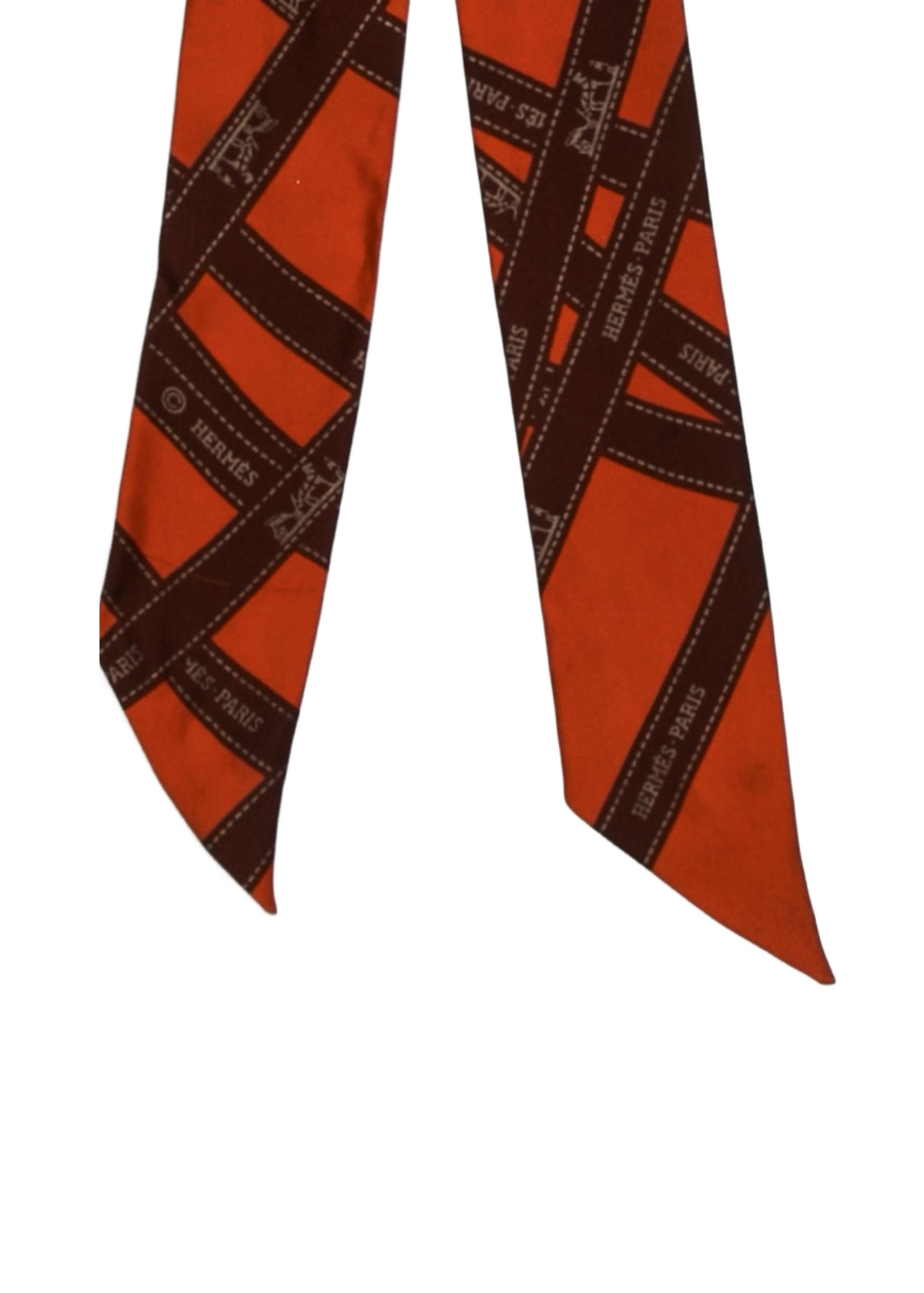 Hermès Orange Twilly Scarf