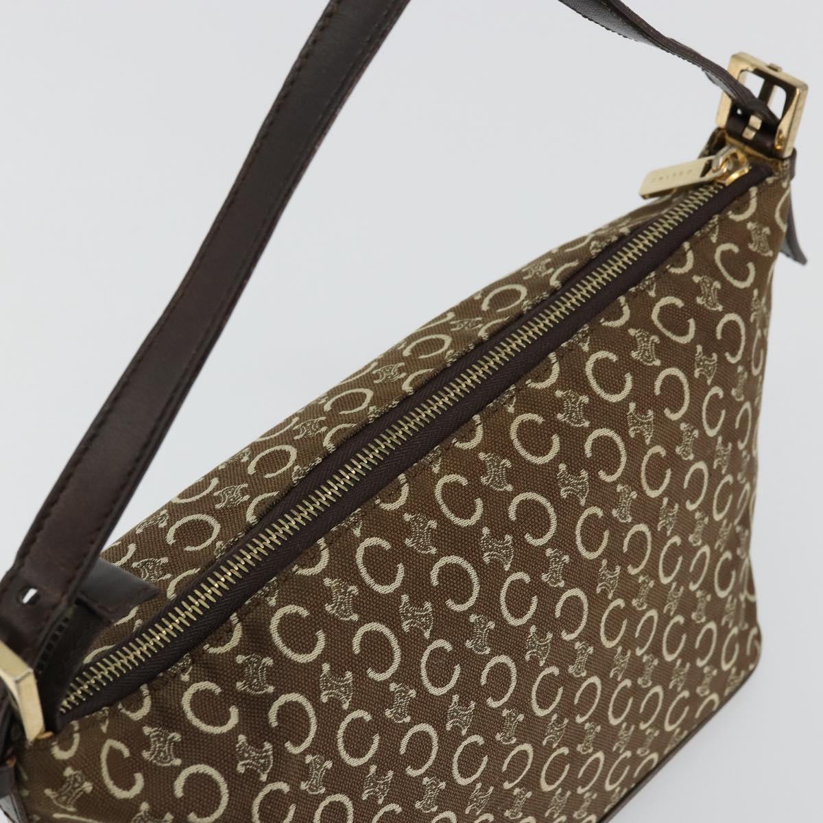 Celine Brown and Cream Monogram Handbag