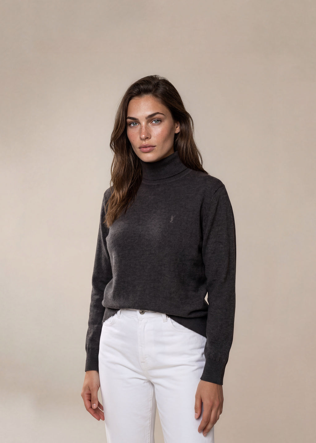 YSL Dark Grey Turtleneck Sweater