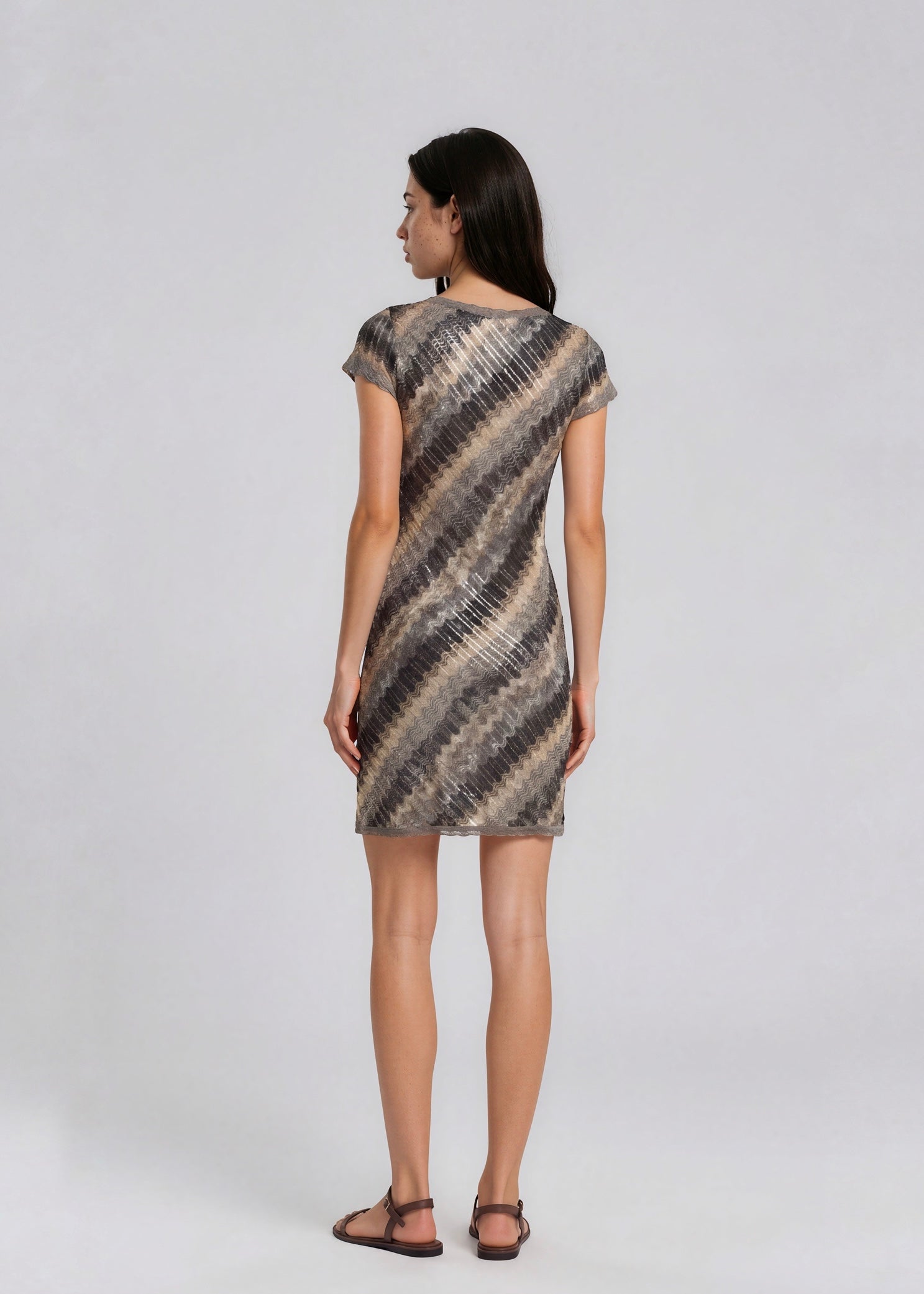Missoni Grey Cutout Mini Dress