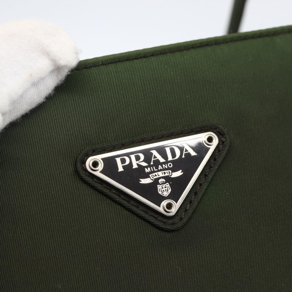 Prada Green Nylon Tote