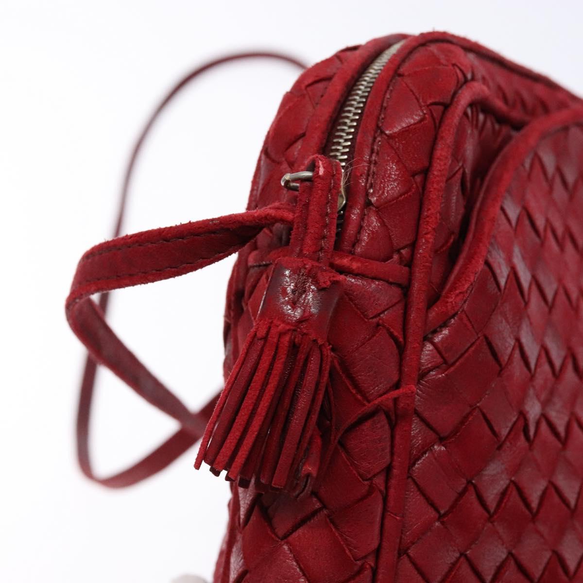 Bottega Veneta Red Intrecciato Crossbody