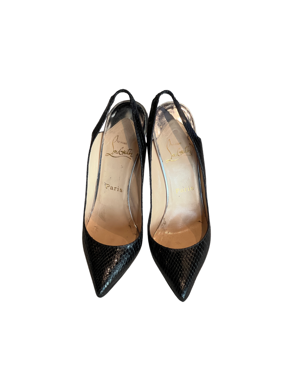 Christian Louboutin Black Slingback Pumps