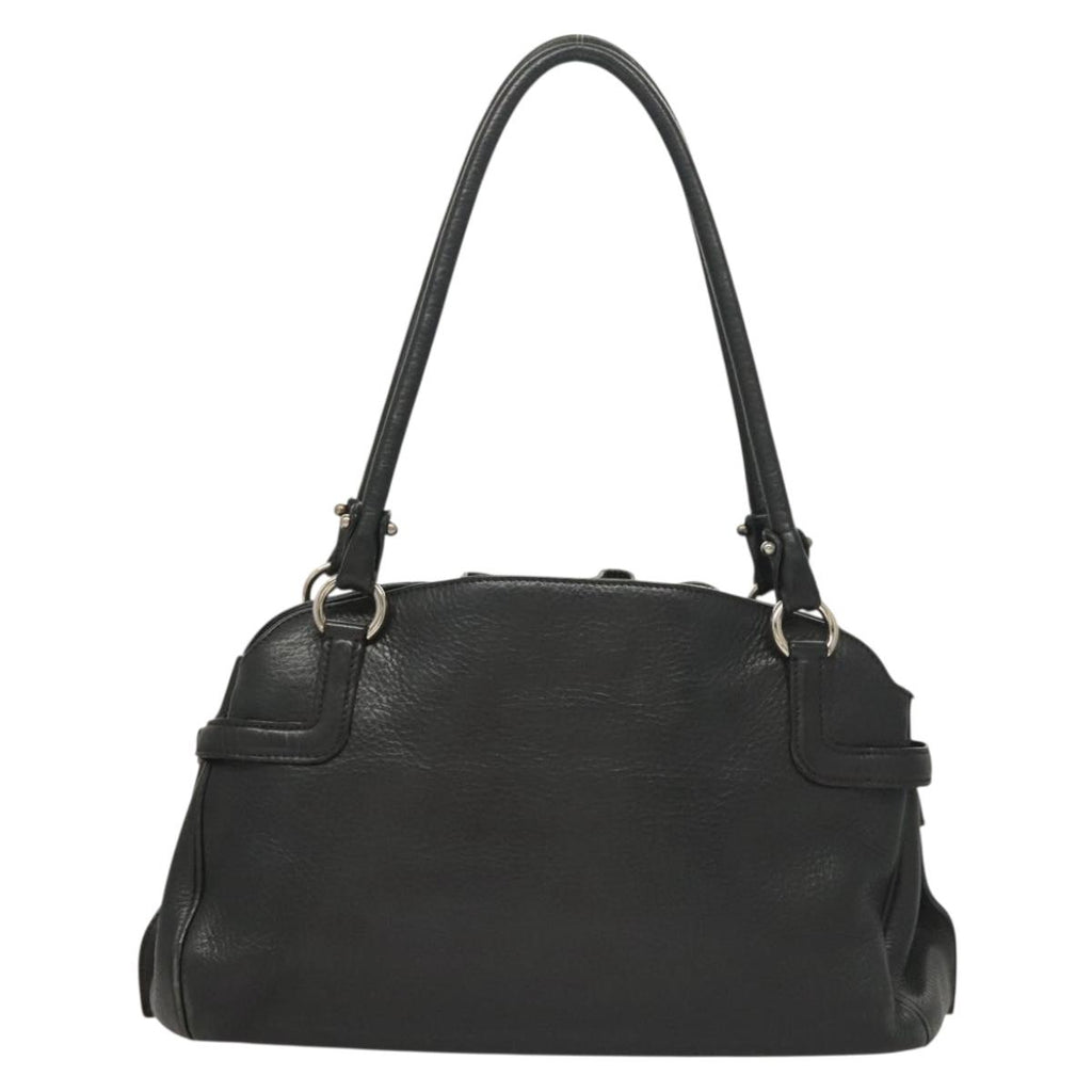 Ferragamo Black Leather Shoulder Bag