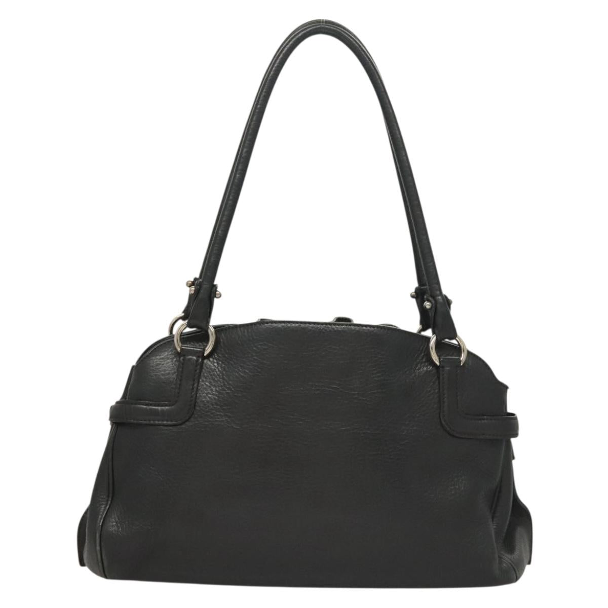 Ferragamo Black Leather Shoulder Bag