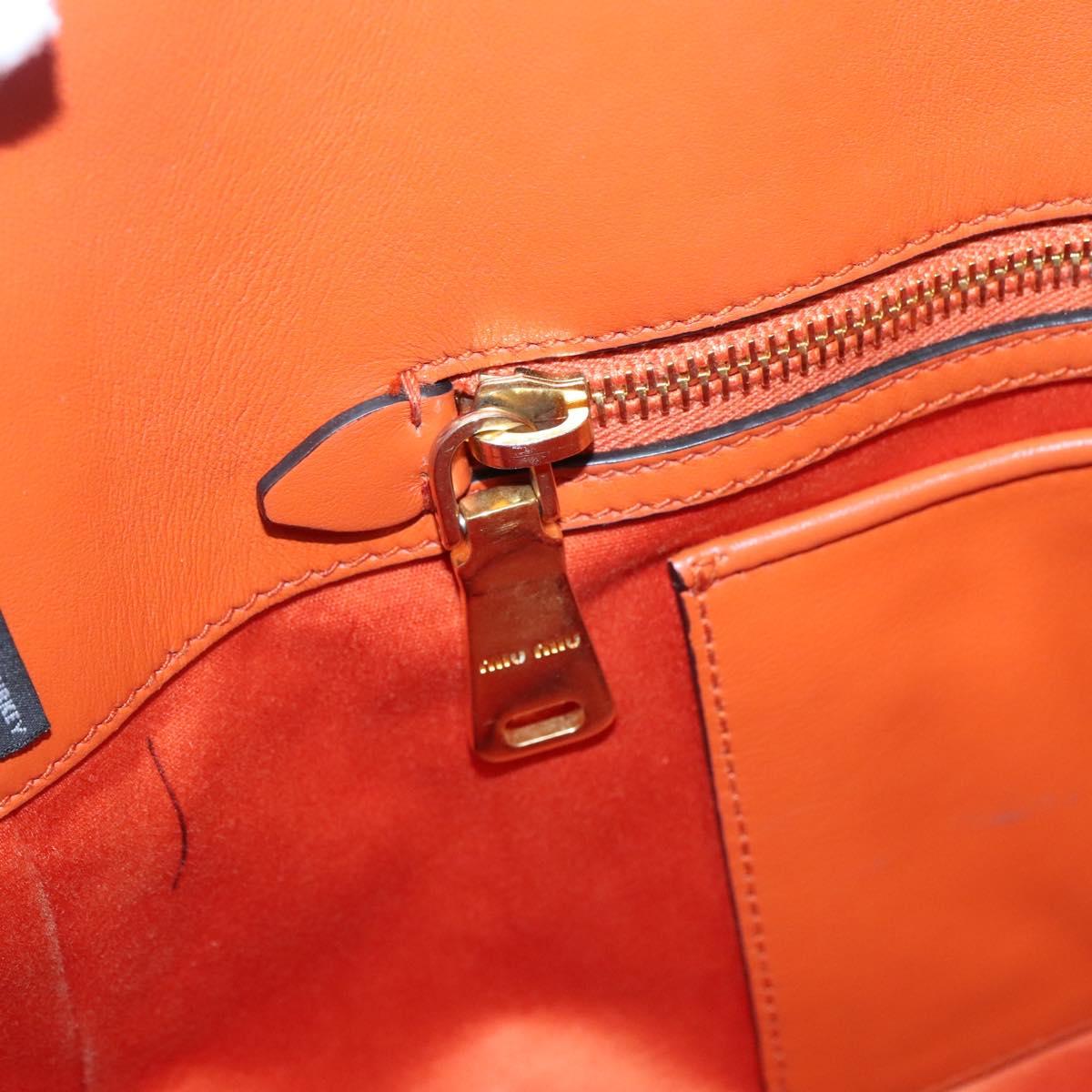 Miu Miu Orange Leather Tote