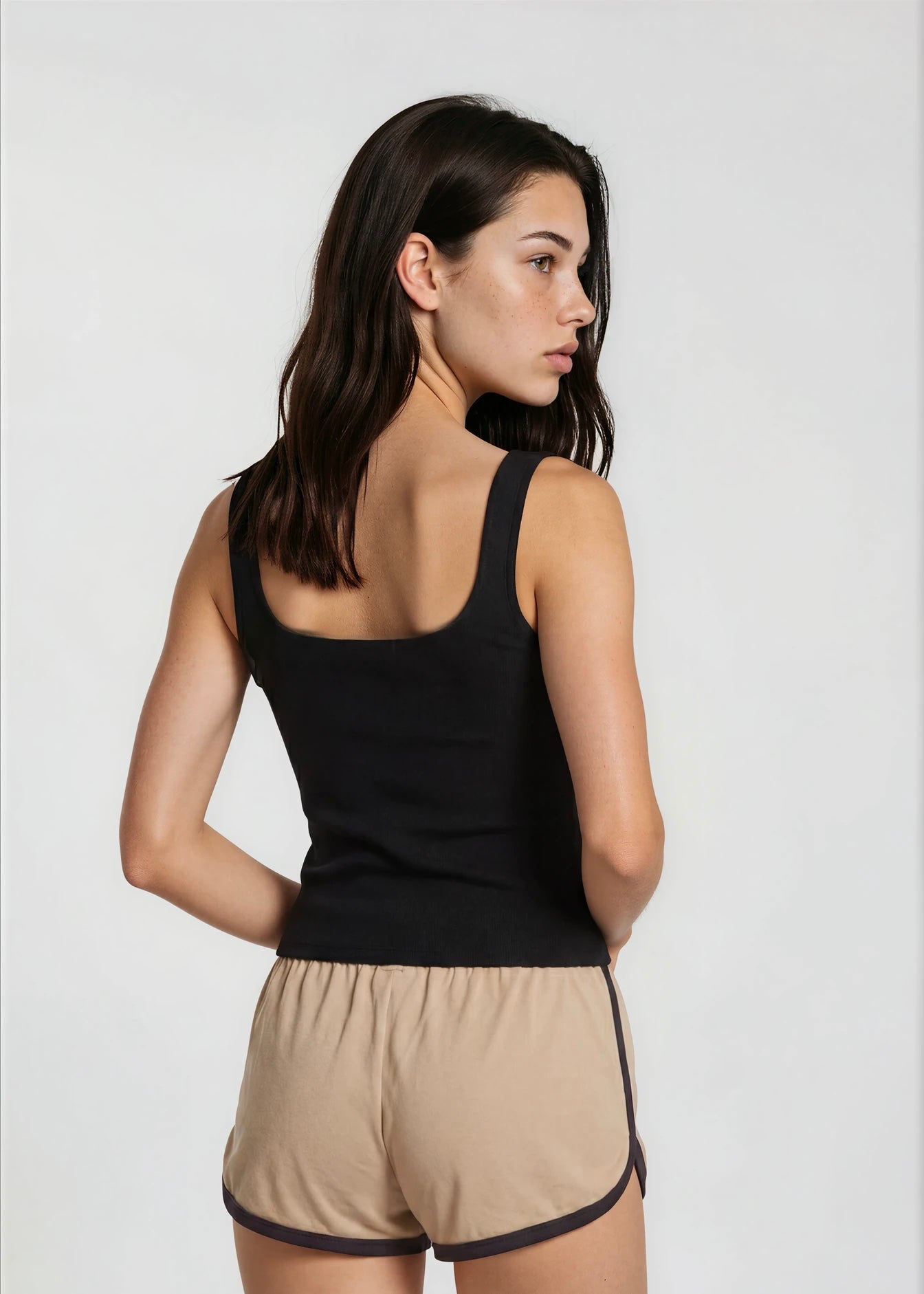 Courreges Tan Mini Shorts