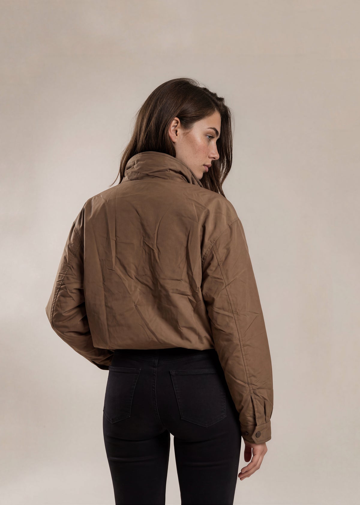 YSL Khaki Dark Brown Windbreaker Bomber