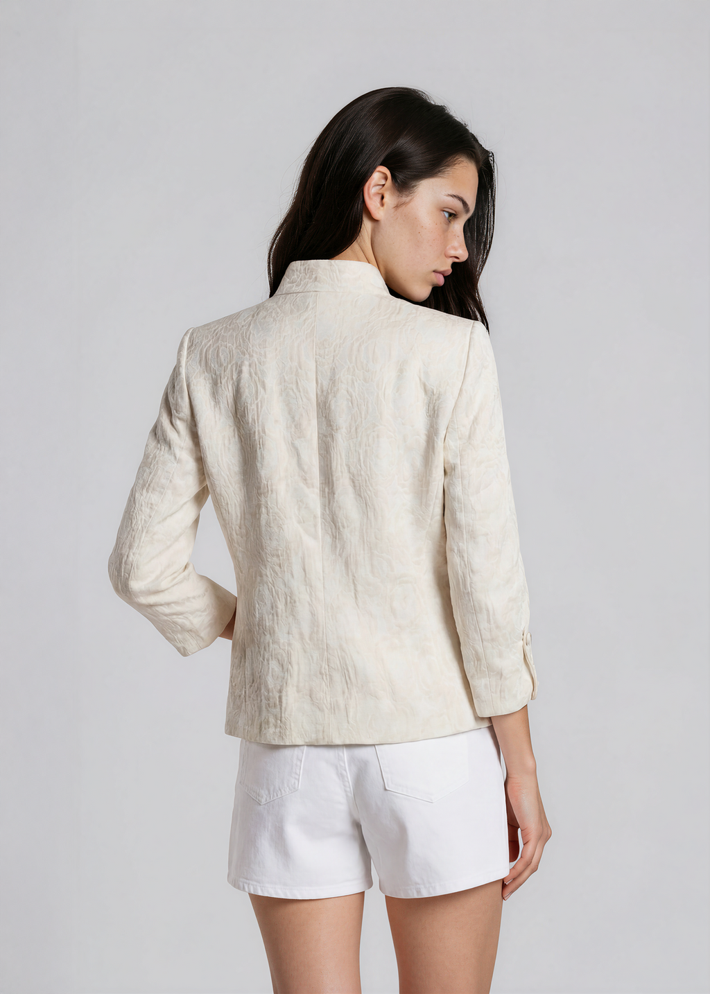 Armani White Floral Blazer