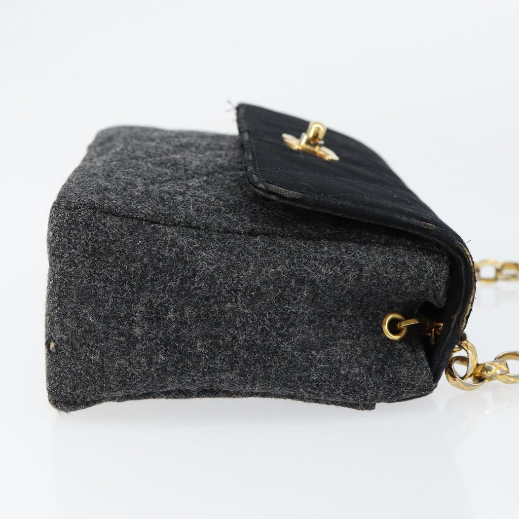 Chanel Grey and Black Flap Bag