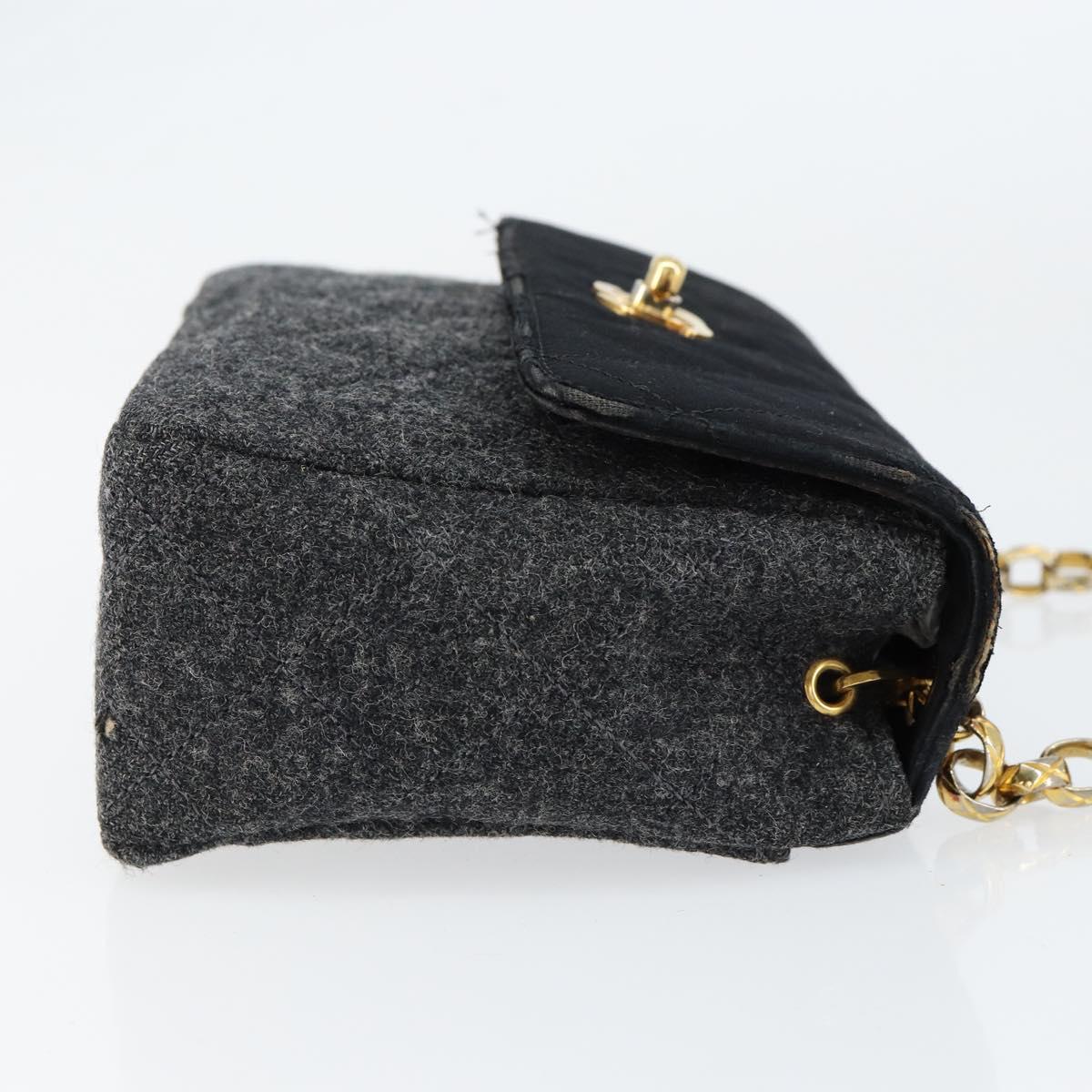 Chanel Grey and Black Flap Bag