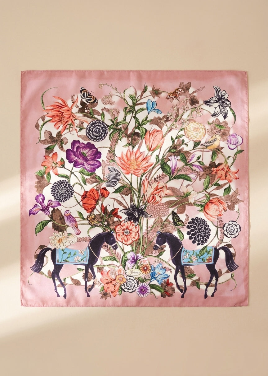 Gucci Pink Floral Scarf cover