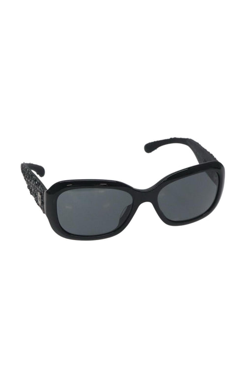 Chanel Black Tweed Sunglasses
