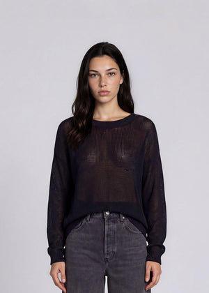 Ralph Lauren Black Label Black Sheer Sweater