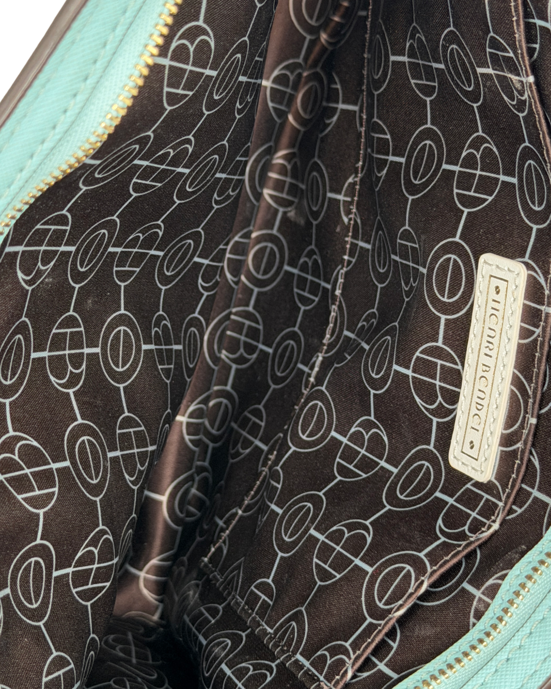 Henri Bendel Light Blue Leather Clutch