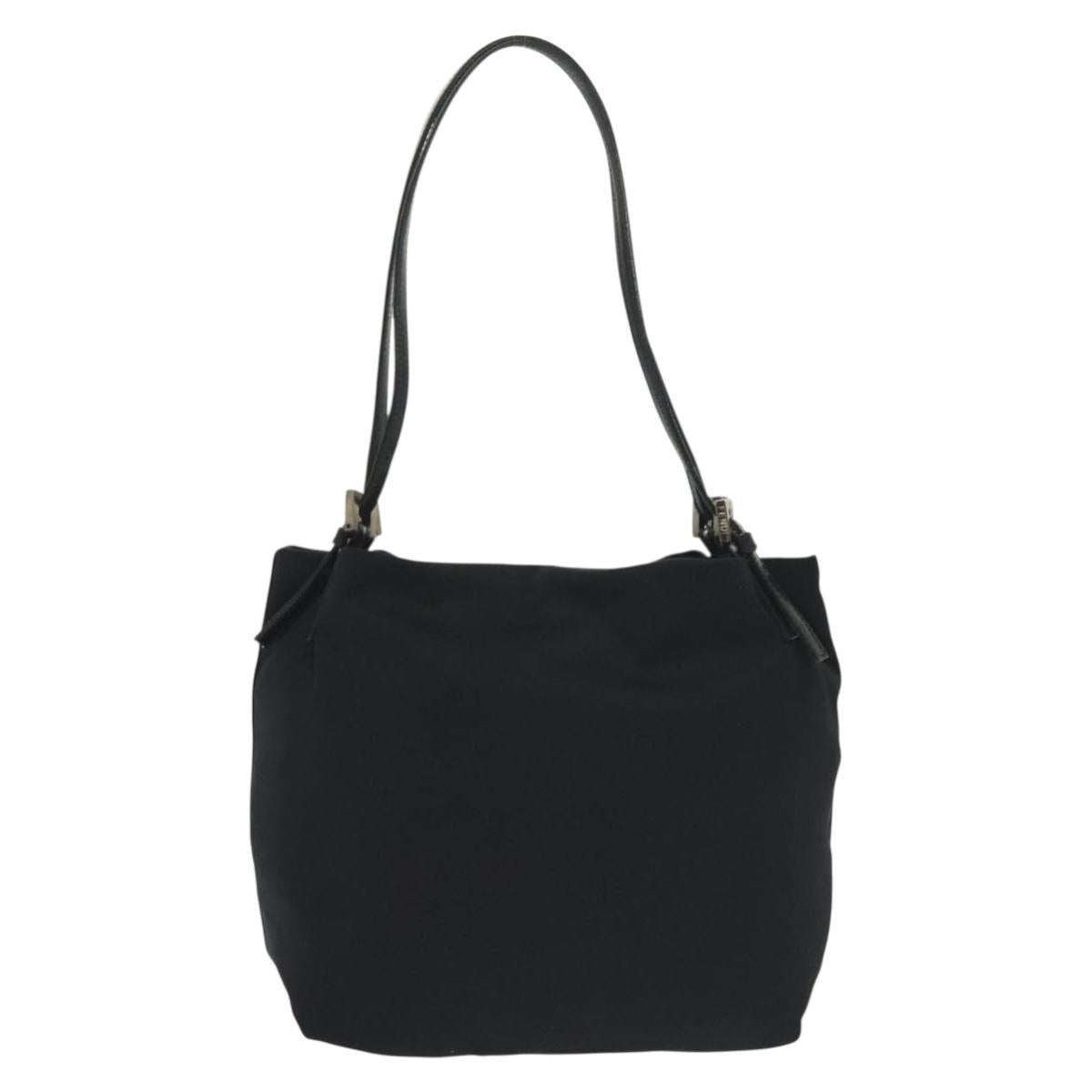 Fendi Black Nylon Baguette Tote