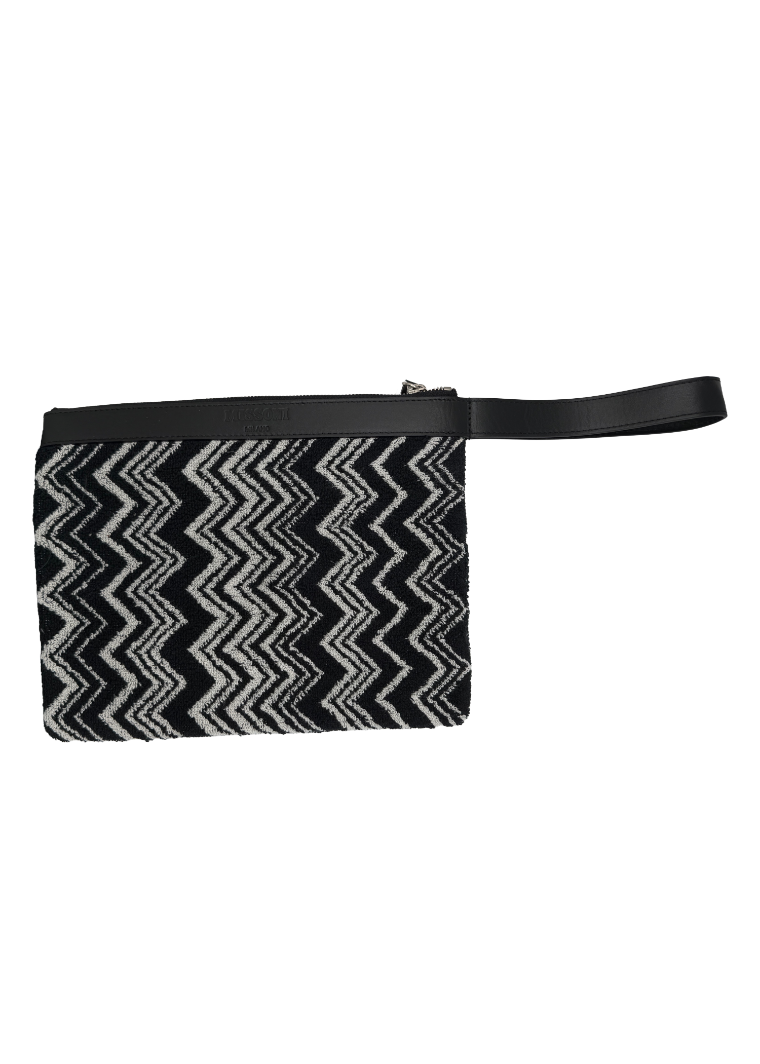 Missoni Black and White Terrycloth Clutch