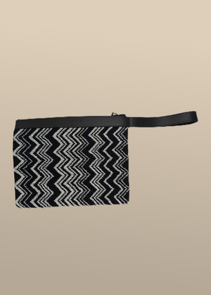 Missoni Black and White Terrycloth Clutch