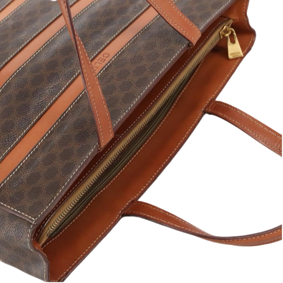 Celine Macadam Striped Handbag