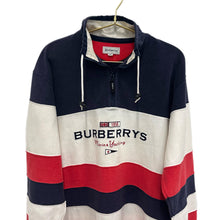 Load image into Gallery viewer, Burberry Striped Half Zip Sweatshirt
