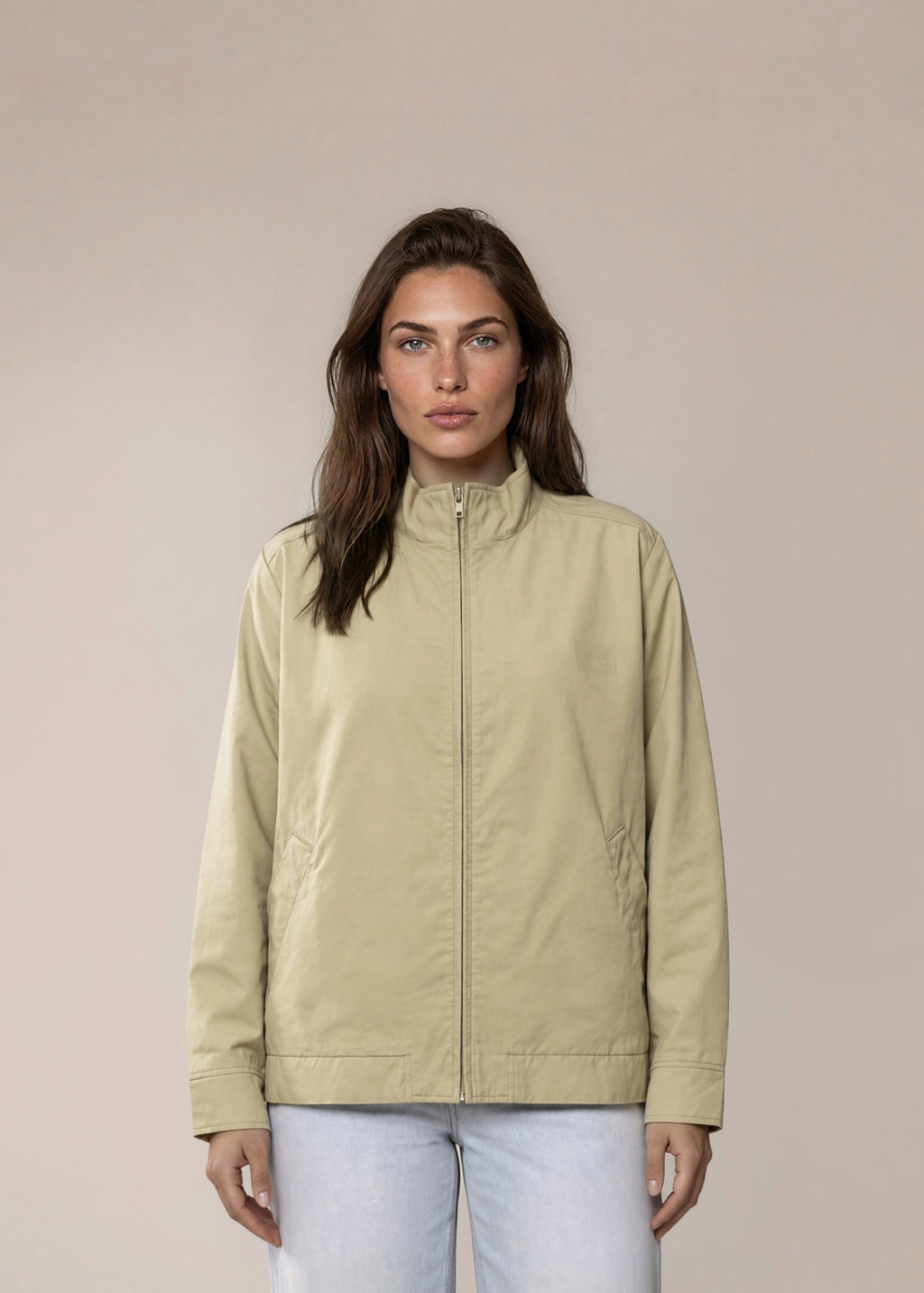 YSL Pale Golden Yellow Windbreaker Zip Bomber