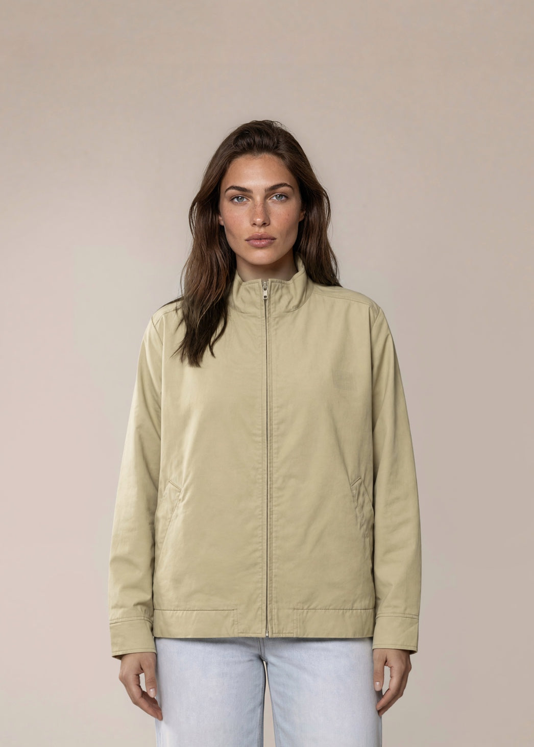 YSL Pale Golden Yellow Windbreaker Zip Bomber