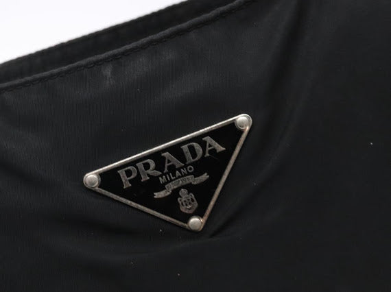 Prada Black and Leather Nylon Tote