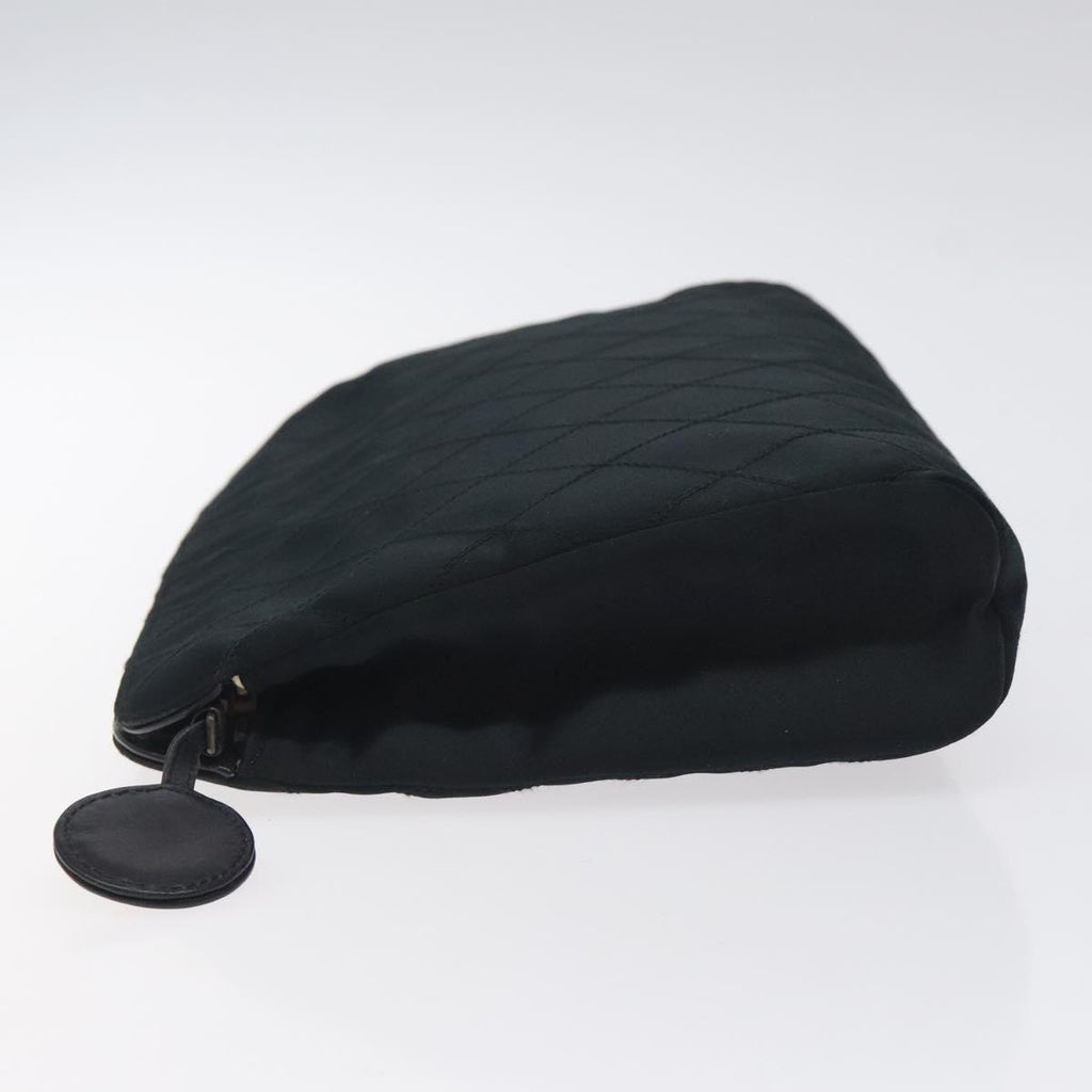 Chanel Black Satin Clutch