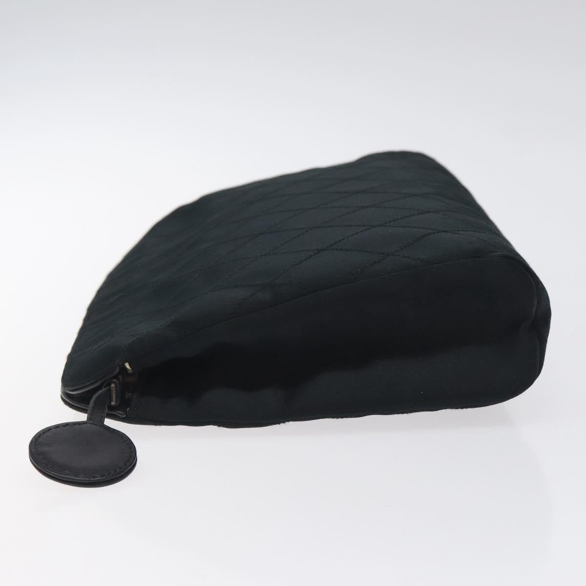 Chanel Black Satin Clutch